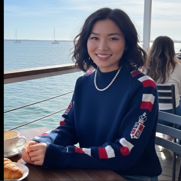 jersild Sweaters - Vintage Jersild preppy knit sweater with coat of arms sleeve details